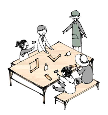 木育ワークショップのイメージイラスト